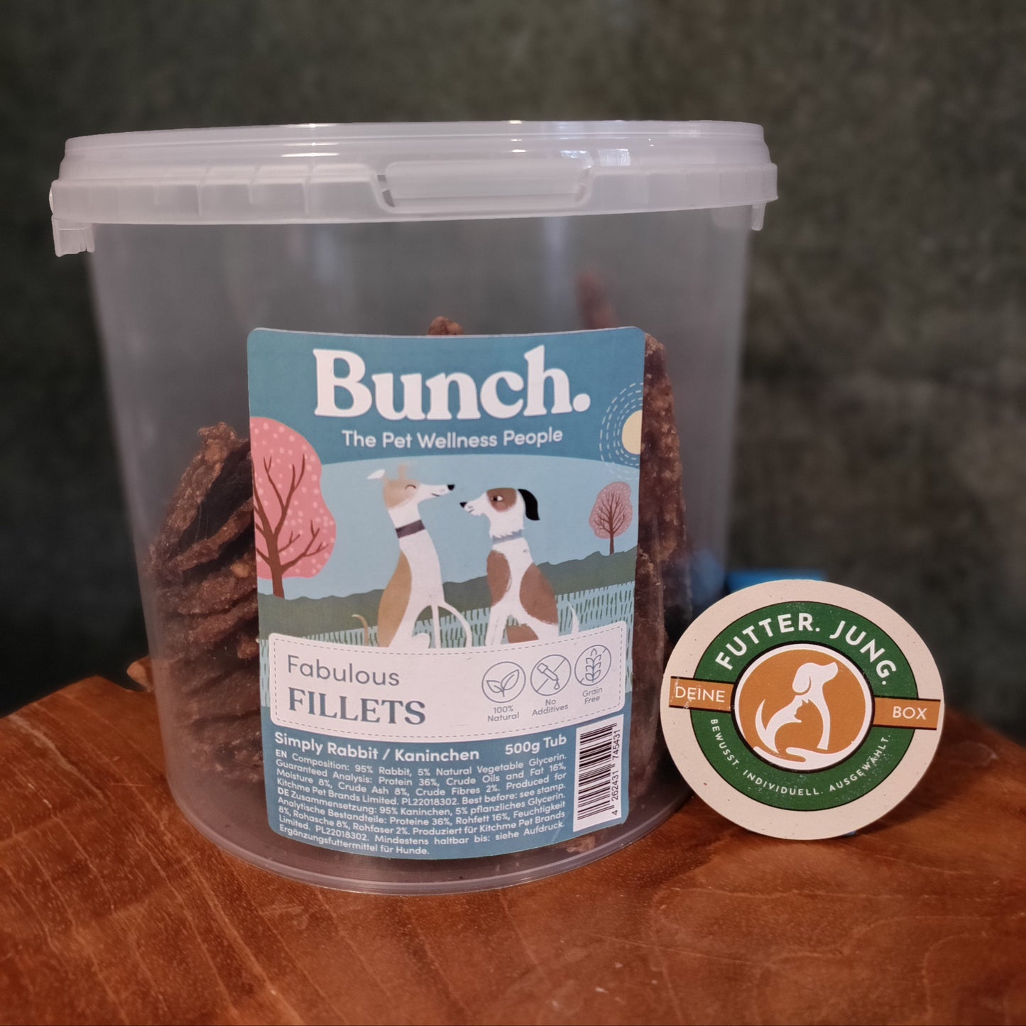 Bunch Kaninchenfilets - 500 g Kausnack im Eimer