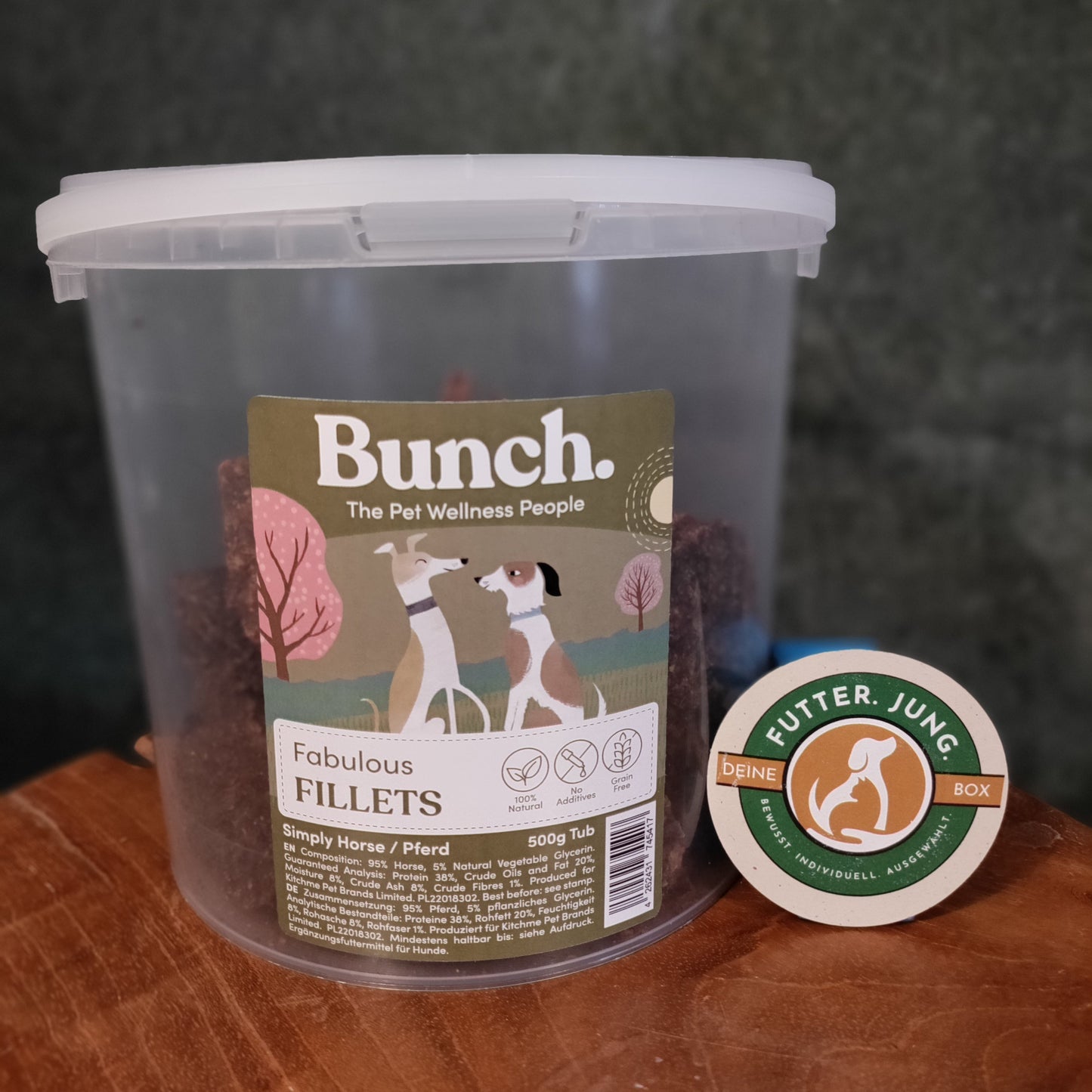 Bunch Pferdefilets - 500 g Kausnack im Eimer