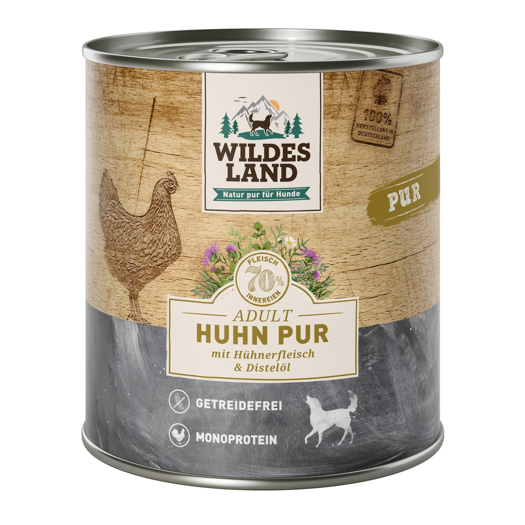 Wildes Land PUR Huhn mit Distelöl 800 g