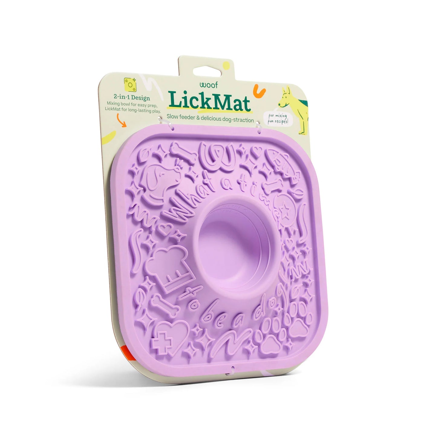 Woof Leck- und Schleckmatte in grün oder lavendel