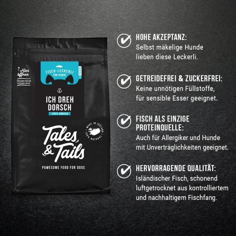 Tales&Tails Trainingsleckerli 100% Dorsch 70 g