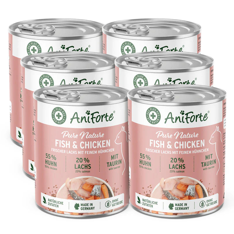 AniForte "PureNature - Fish & Chicken"  – Frischer Lachs mit feinem Hühnchen 400 g
