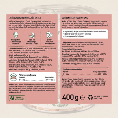 AniForte "PureNature - Fish & Chicken"  – Frischer Lachs mit feinem Hühnchen 400 g