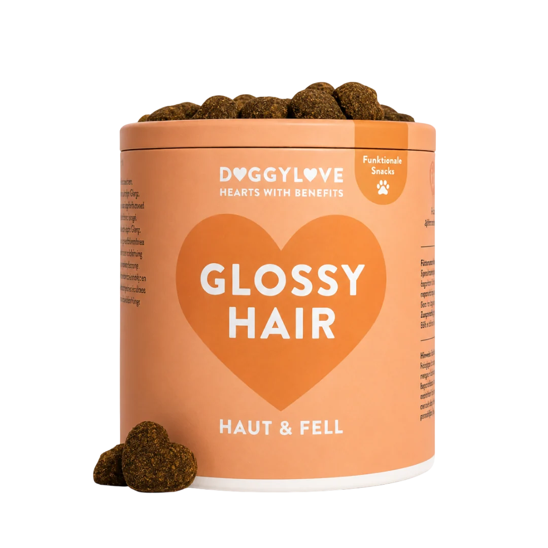 DOGGYLOVE Funktionale pflanzliche Hundesnacks - Glossy Hair 330 g