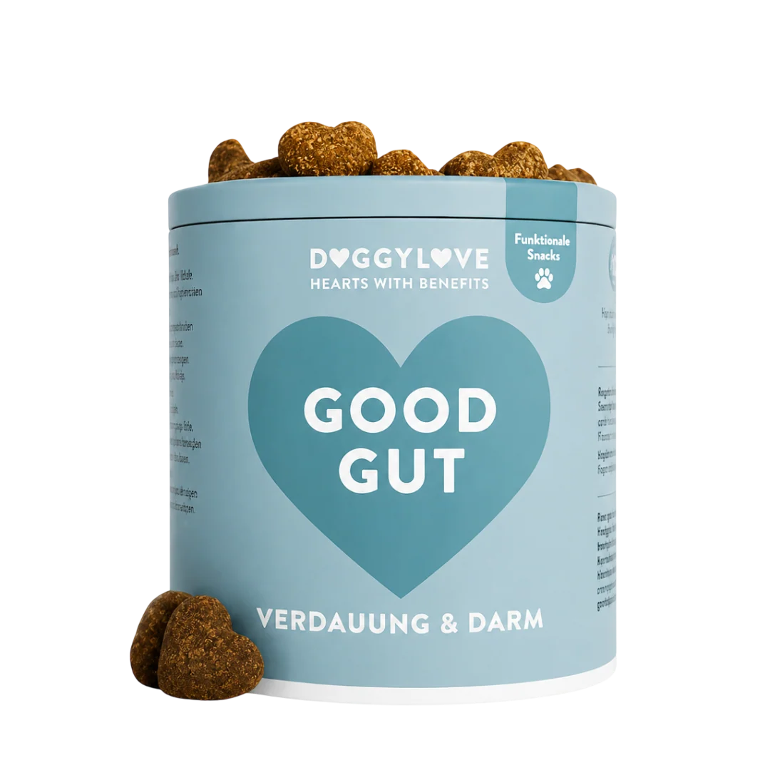 DOGGYLOVE Funktionale pflanzliche Hundesnacks - "Good Gut" 330 g