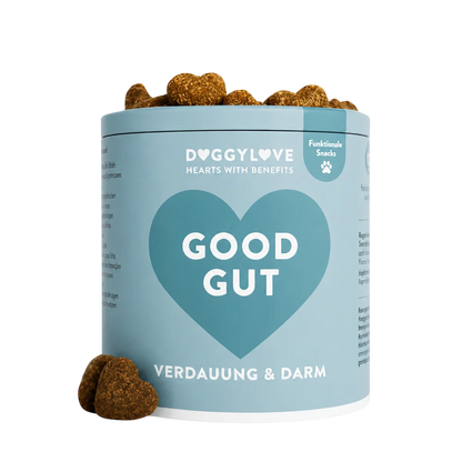 DOGGYLOVE Funktionale pflanzliche Hundesnacks - "Good Gut" 330 g