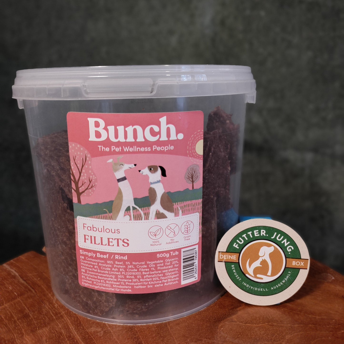 Bunch Rinderfilets - 500 g Kausnack im Eimer