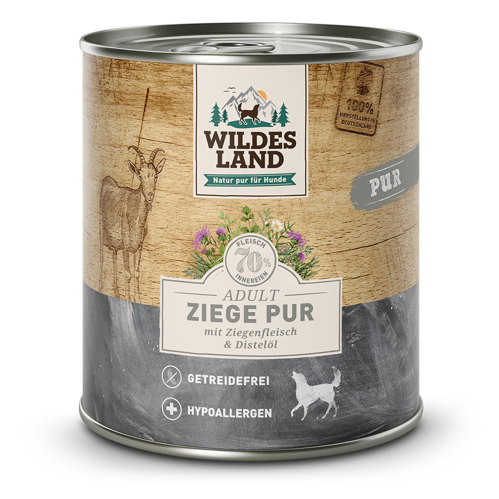 Wildes Land PUR Ziege mit Distelöl 800 g
