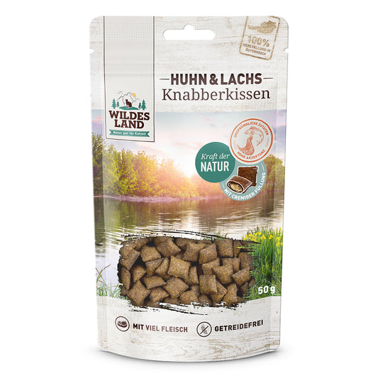 Wildes Land Knabberkissen Huhn & Lachs 50 g