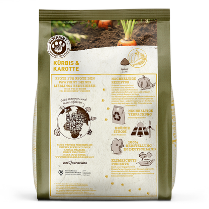 Wildes Land PawPrint Trockenfutter Veggie 1 kg