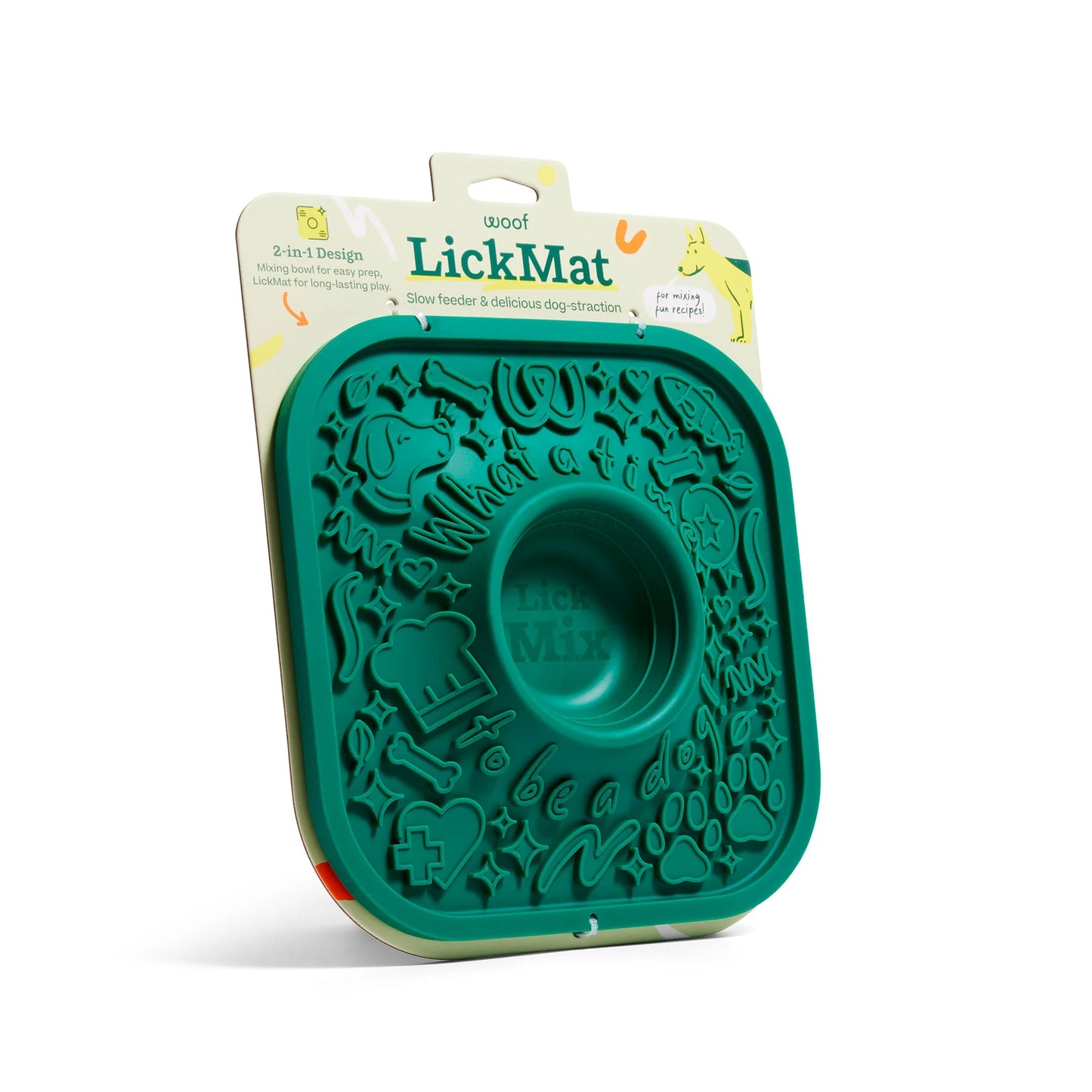 Woof Leck- und Schleckmatte in grün oder lavendel